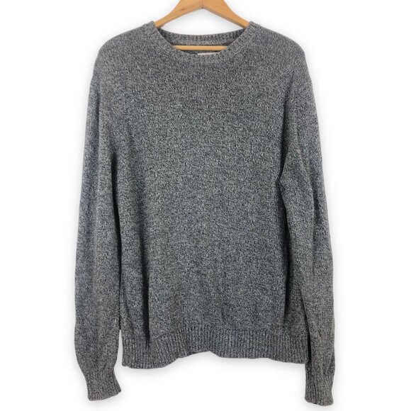 St. John’s Bay Men's Pullover Knit Sweater XXL Crewneck Cotton Gray Long Sleeve - Picture 1 of 7
